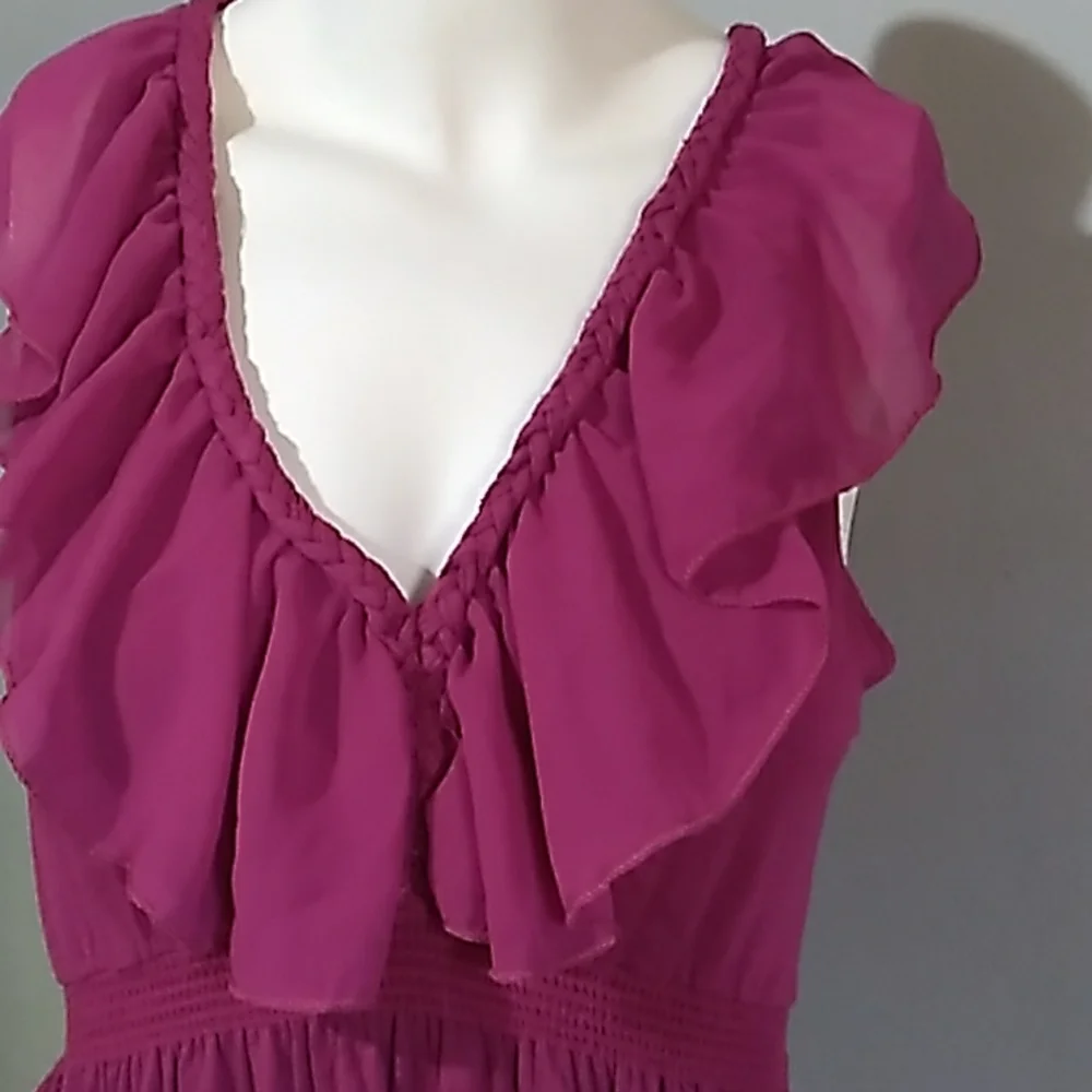CCO New, | Robin K. | S pink blouse tunic v neck , ruffles neck BLOUSE OR DRESS - Picture 10 of 12